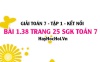 Bài 1.38 SGK Toán 7 tập 1 Kết nối tri thức